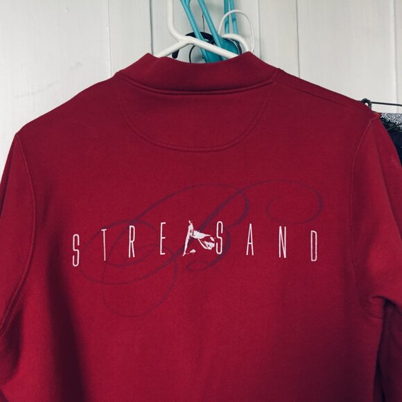 Barbara Streisand Tour Red Graphic Print Sweatshirt Zip up Spell Out - Size XL - Picture 1 of 13